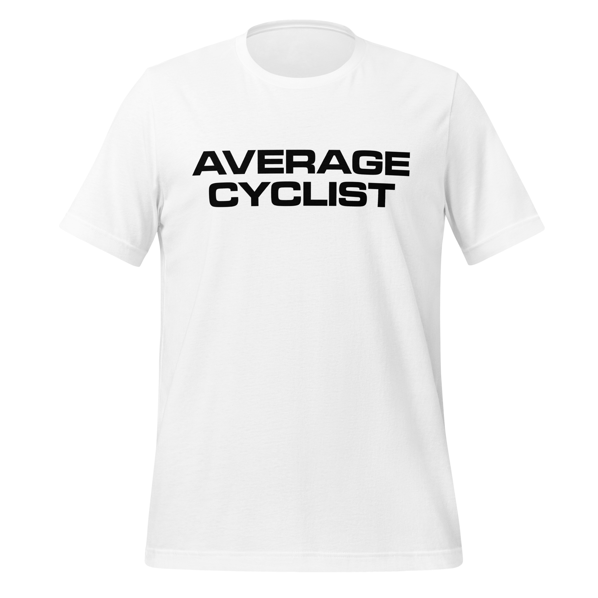 Average Cyclist T-Shirt | Funny Bike Shirt  White / 2XL Cyclist Hive