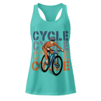 Cycle Retro Block Women’s Racerback Tank Top | Vintage Cycling Graphic - Cyclist Hive
