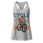 Cycle Retro Block Women’s Racerback Tank Top | Vintage Cycling Graphic - Cyclist Hive