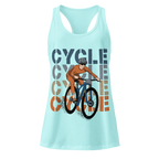 Cycle Retro Block Women’s Racerback Tank Top | Vintage Cycling Graphic - Cyclist Hive