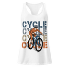 Cycle Retro Block Women’s Racerback Tank Top | Vintage Cycling Graphic - Cyclist Hive