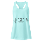 Cycling Heartbeat Women's Racerback Tank Top -  Cancun / 2XL -  Cyclist Hive