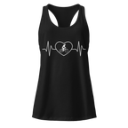 Cycling Heartbeat Women's Racerback Tank Top  Black / 2XL Cyclist Hive