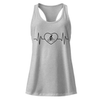 Cycling Heartbeat Women's Racerback Tank Top  Heather gray / 2XL Cyclist Hive