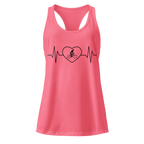Cycling Heartbeat Women's Racerback Tank Top  Hot Pink / 2XL Cyclist Hive