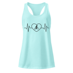 Cycling Heartbeat Women's Racerback Tank Top  Cancun / 2XL Cyclist Hive