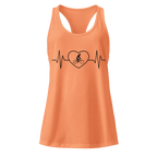 Cycling Heartbeat Women's Racerback Tank Top  Light Orange / 2XL Cyclist Hive