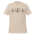 Female Cyclist Heartbeat T-Shirt | Minimalist Bike Lover Tee  Soft Cream / XS Cyclist Hive