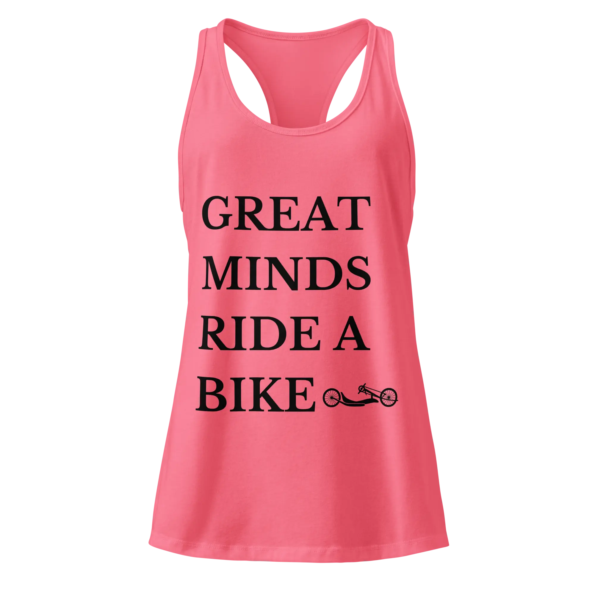 Great Minds Ride a Bike Handcycle Women’s Racerback Tank Top - Cyclist Hive