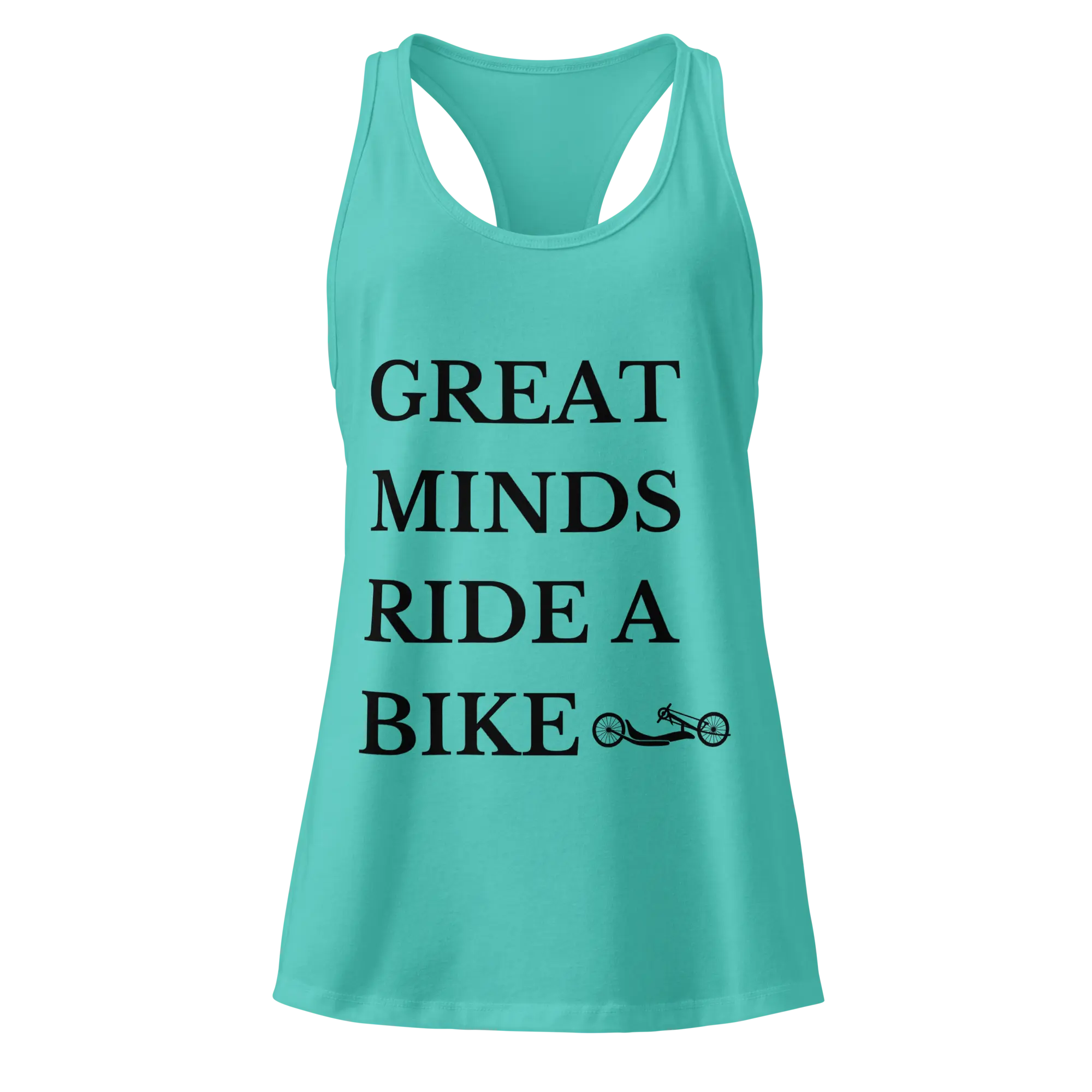 Great Minds Ride a Bike Handcycle Women’s Racerback Tank Top - Cyclist Hive