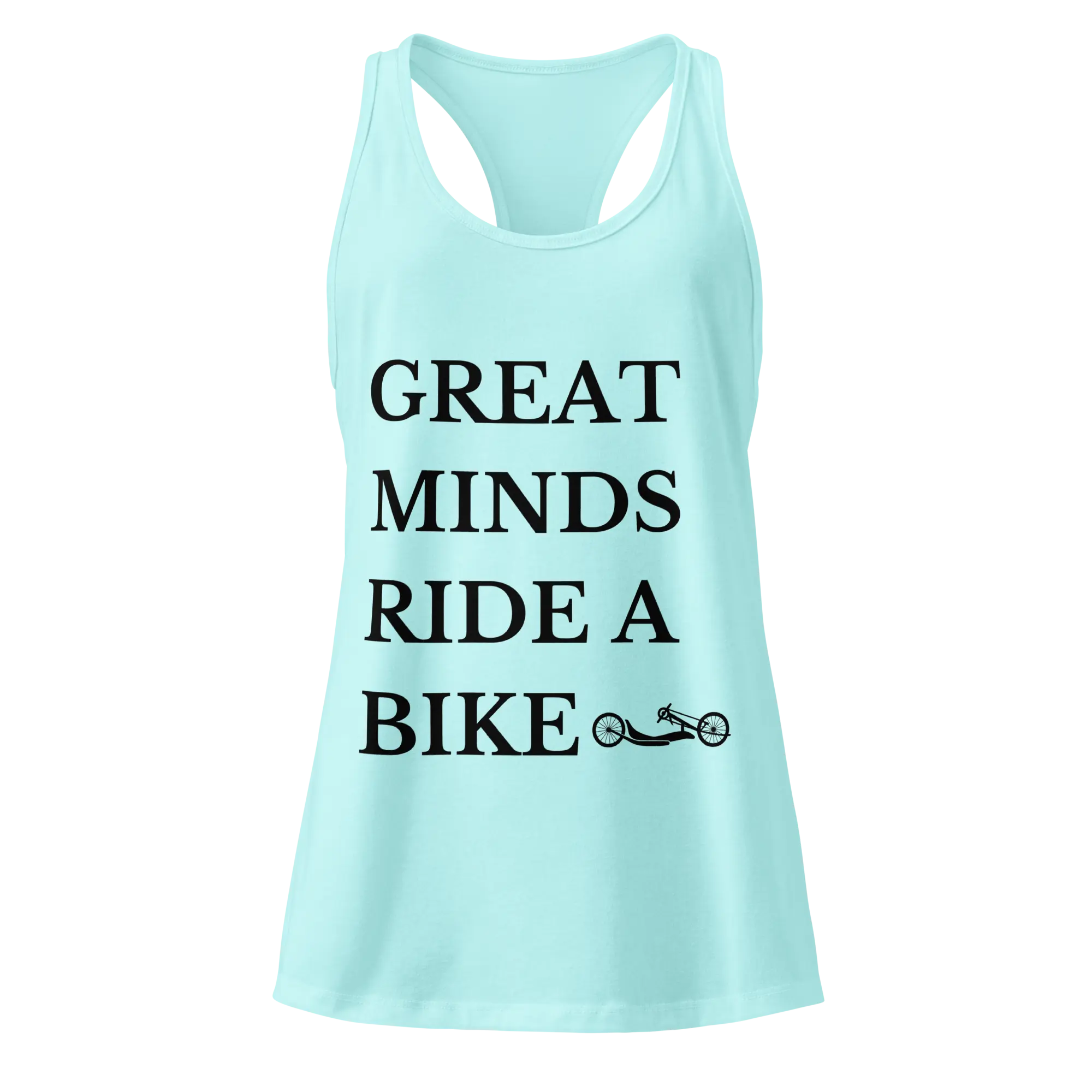 Great Minds Ride a Bike Handcycle Women’s Racerback Tank Top - Cyclist Hive