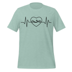 Handcycling Heartbeat T-Shirt | Minimalist Bike Lover Tee - Cyclist Hive