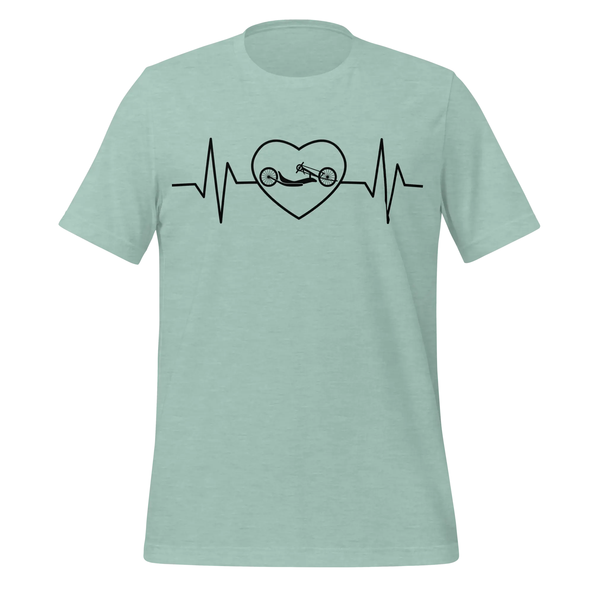 Handcycling Heartbeat T-Shirt | Minimalist Bike Lover Tee - Cyclist Hive