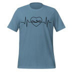 Handcycling Heartbeat T-Shirt | Minimalist Bike Lover Tee - Cyclist Hive