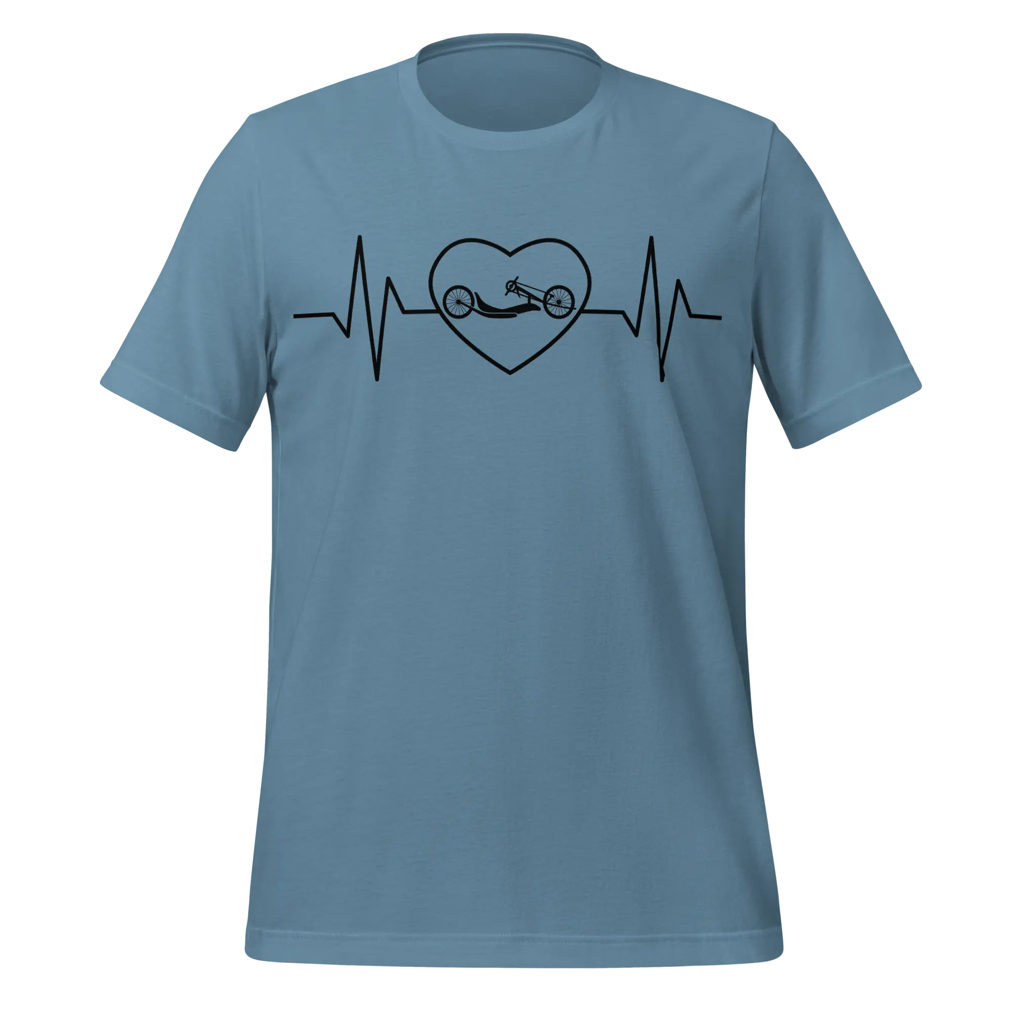 Handcycling Heartbeat T-Shirt | Minimalist Bike Lover Tee - Cyclist Hive