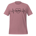 Handcycling Heartbeat T-Shirt | Minimalist Bike Lover Tee - Cyclist Hive