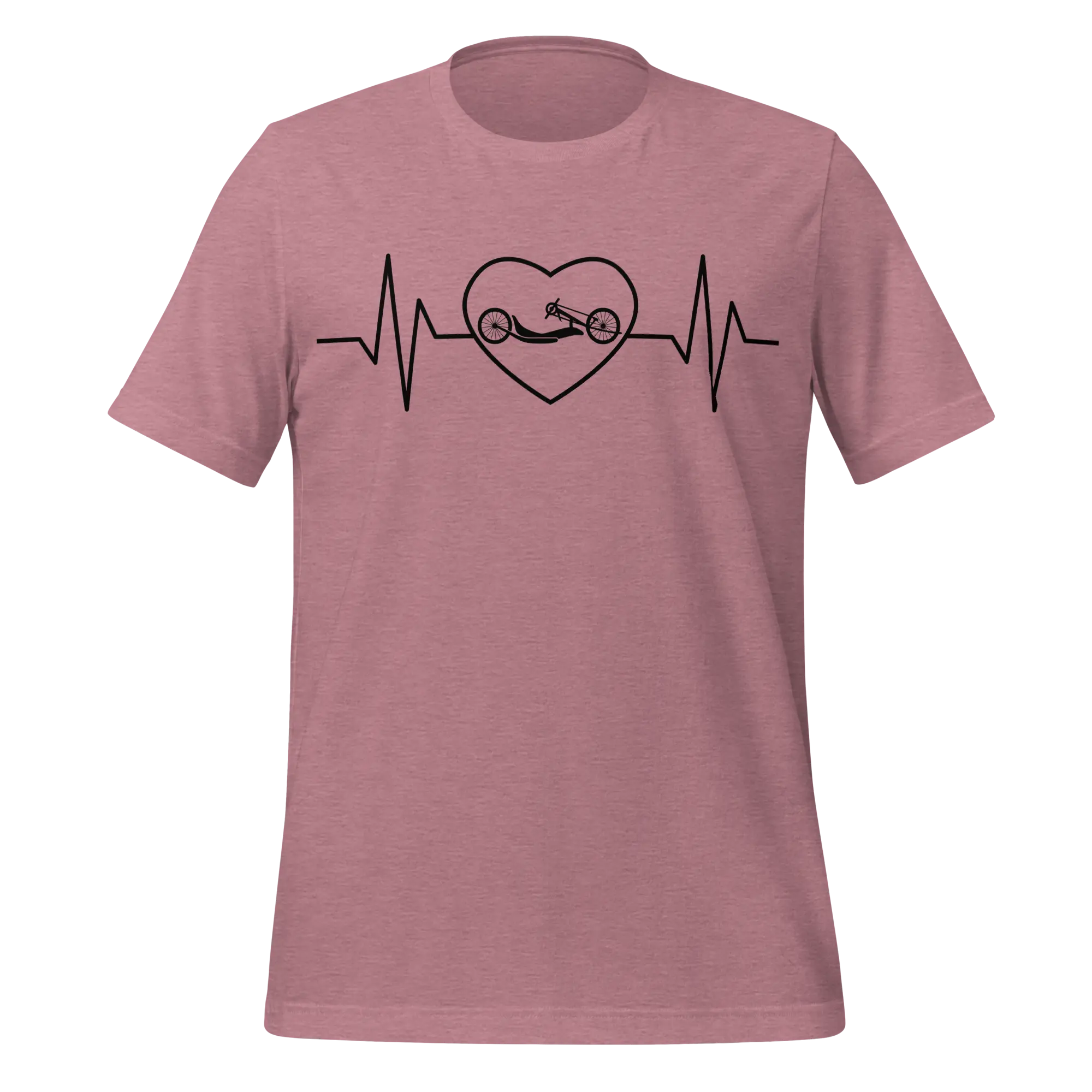 Handcycling Heartbeat T-Shirt | Minimalist Bike Lover Tee - Cyclist Hive