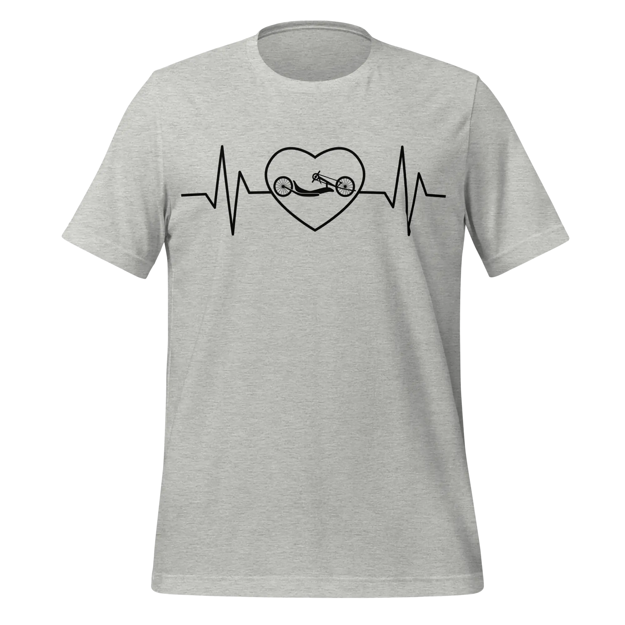 Handcycling Heartbeat T-Shirt | Minimalist Bike Lover Tee - Cyclist Hive