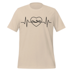 Handcycling Heartbeat T-Shirt | Minimalist Bike Lover Tee - Cyclist Hive