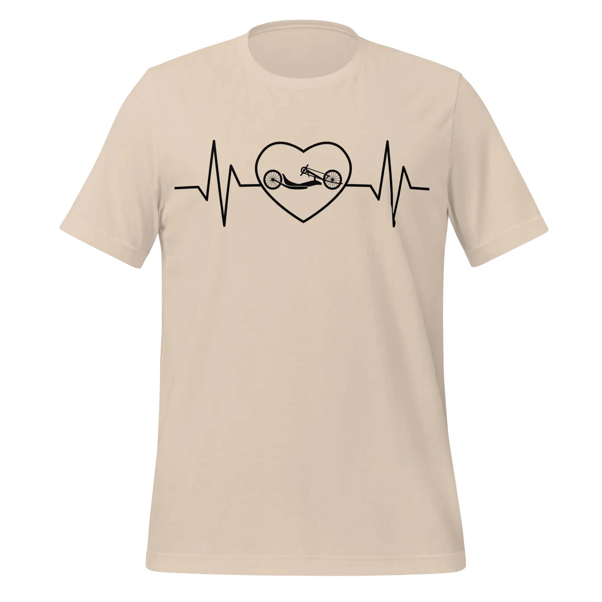 Handcycling Heartbeat T-Shirt | Minimalist Bike Lover Tee - Cyclist Hive