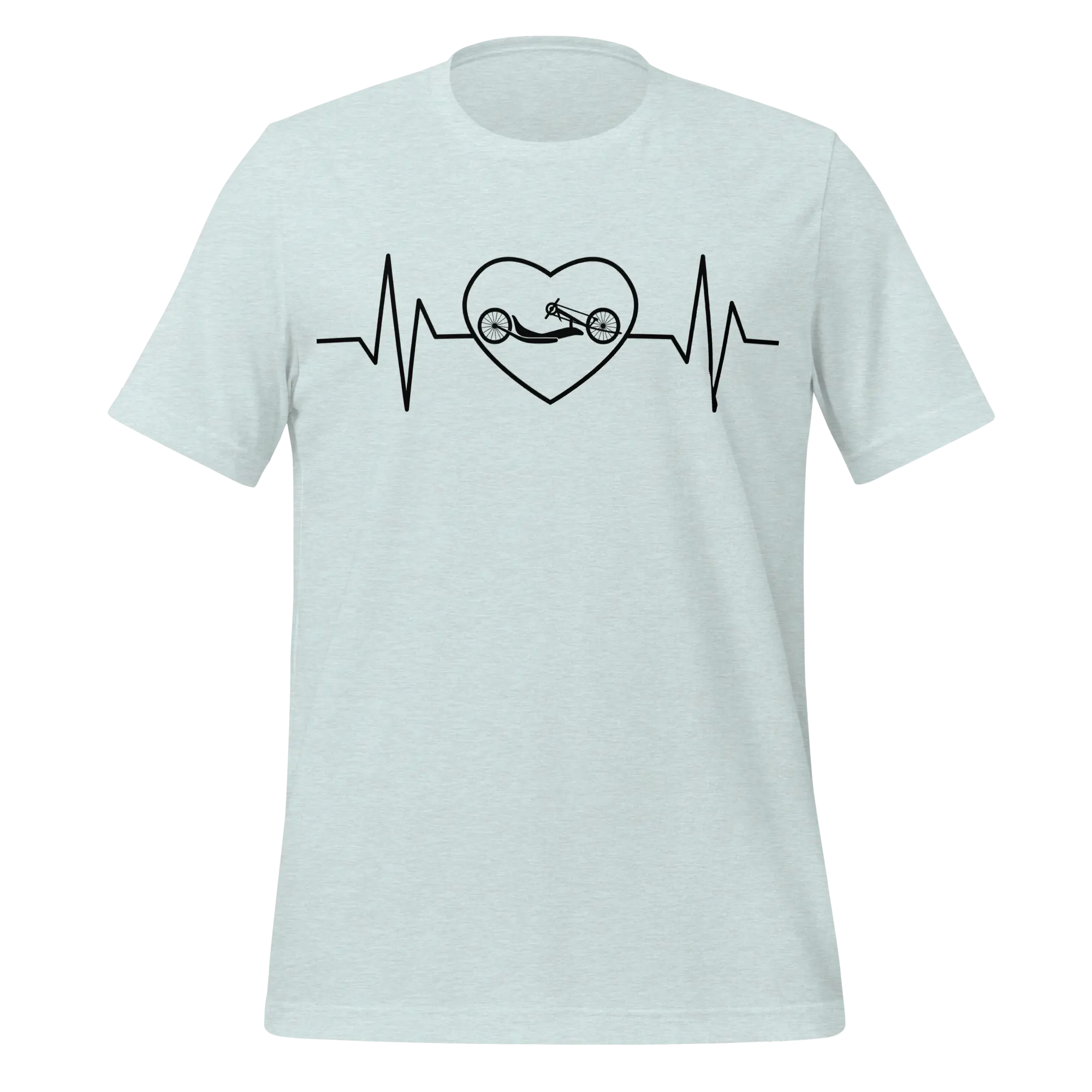 Handcycling Heartbeat T-Shirt | Minimalist Bike Lover Tee - Cyclist Hive
