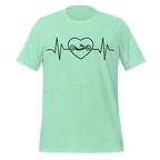Handcycling Heartbeat T-Shirt | Minimalist Bike Lover Tee - Cyclist Hive