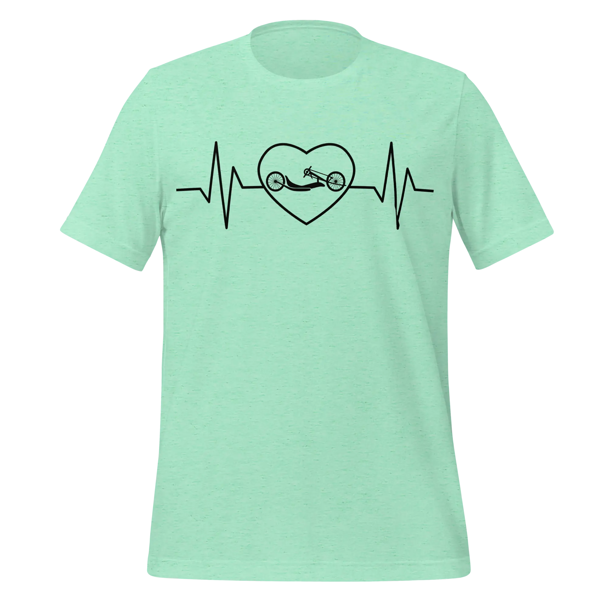 Handcycling Heartbeat T-Shirt | Minimalist Bike Lover Tee - Cyclist Hive