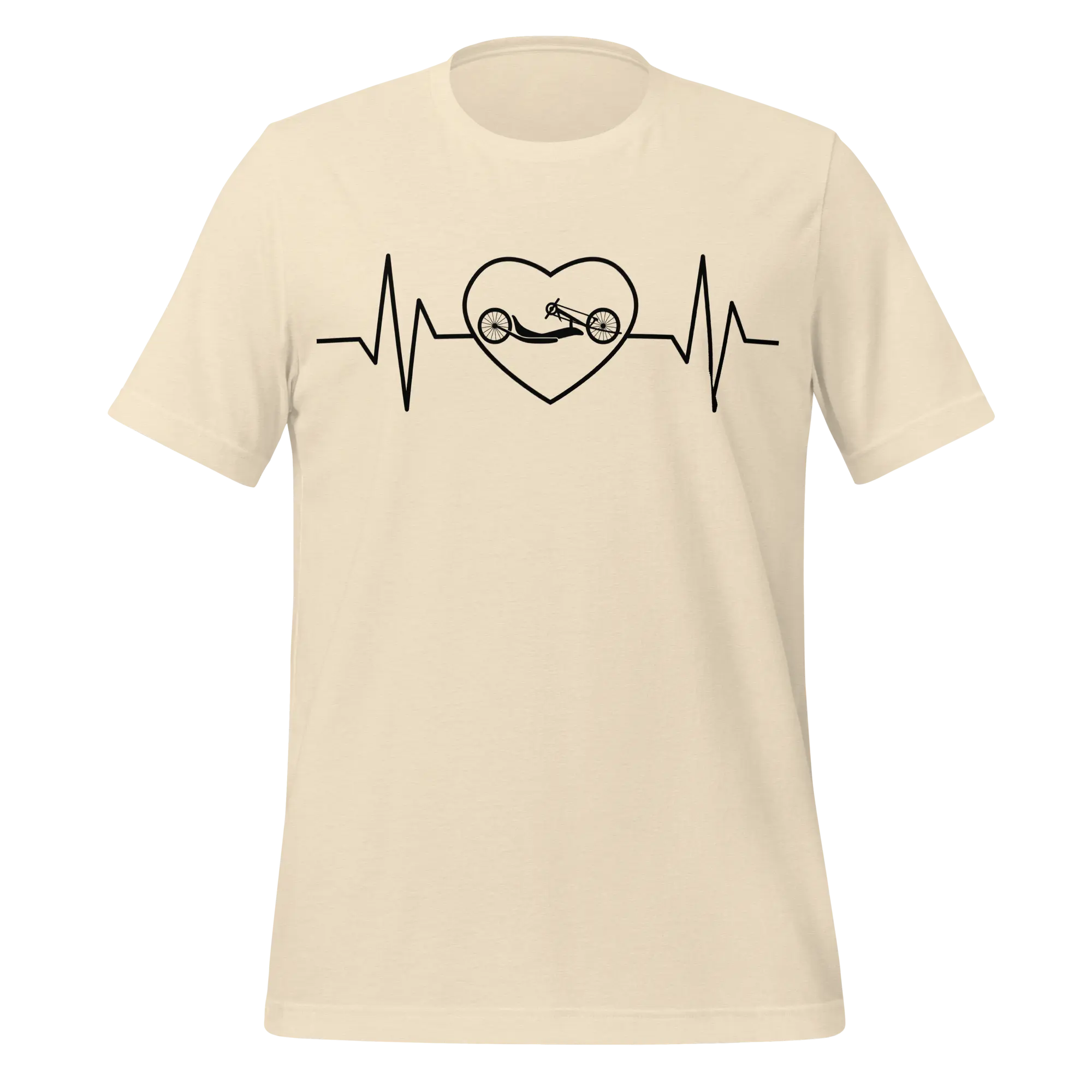 Handcycling Heartbeat T-Shirt | Minimalist Bike Lover Tee - Cyclist Hive