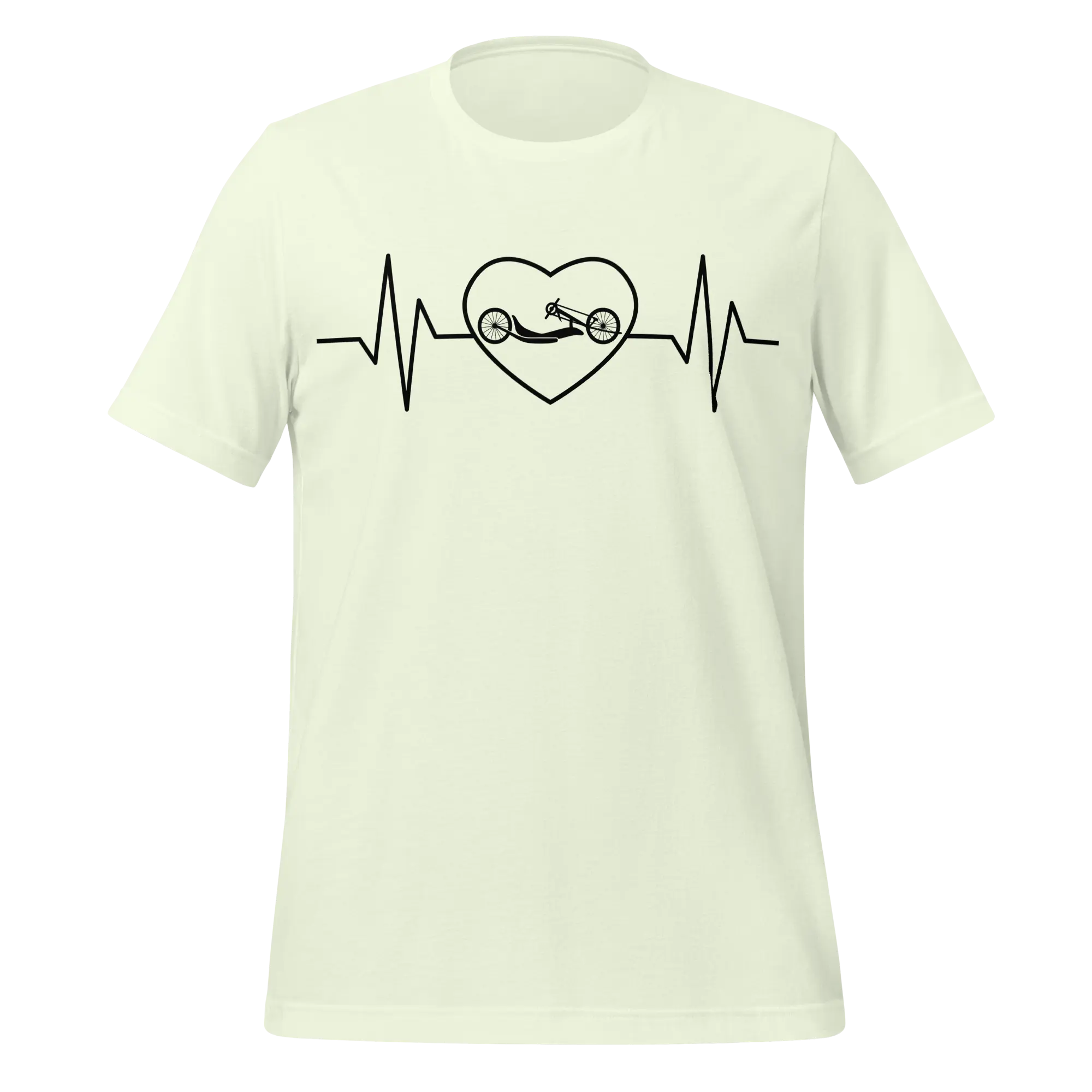 Handcycling Heartbeat T-Shirt | Minimalist Bike Lover Tee - Cyclist Hive