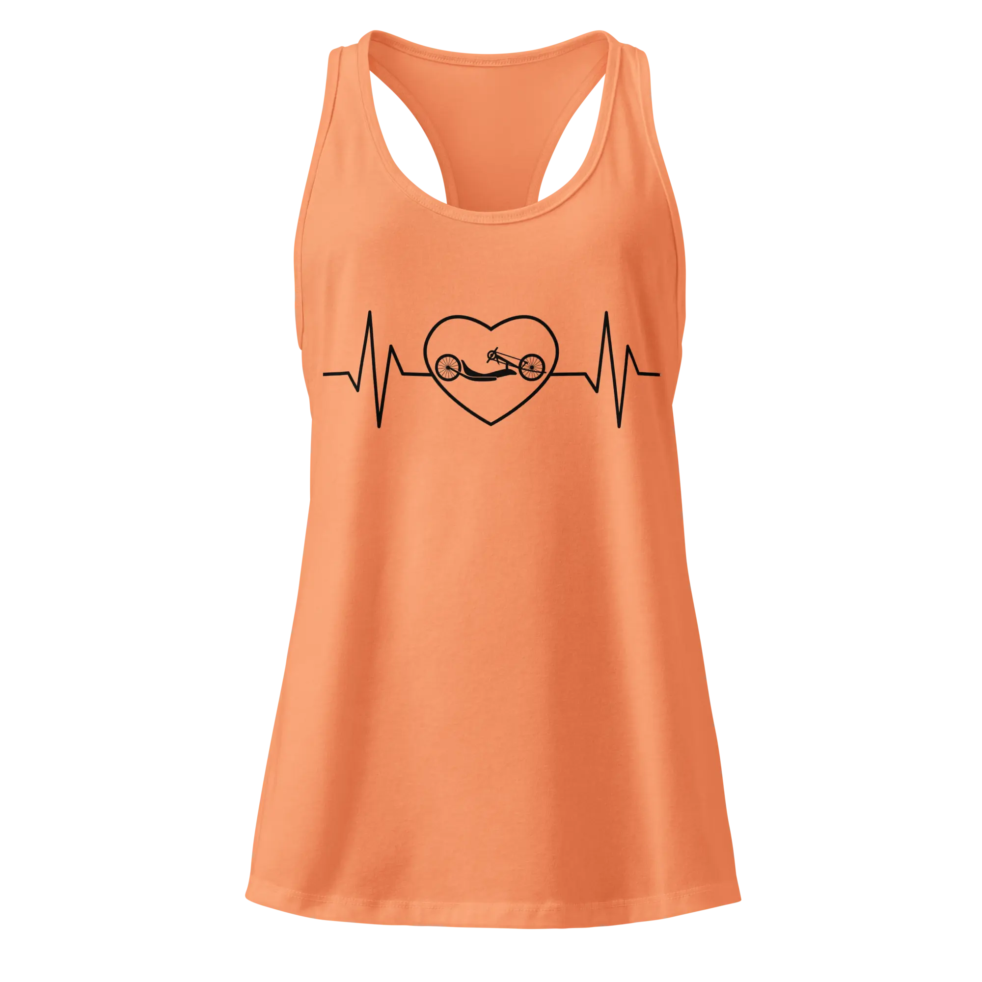 Handcycling Heartbeat Women’s Racerback Tank | Minimalist Cycling Top - Cyclist Hive