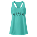Handcycling Heartbeat Women’s Racerback Tank | Minimalist Cycling Top - Cyclist Hive