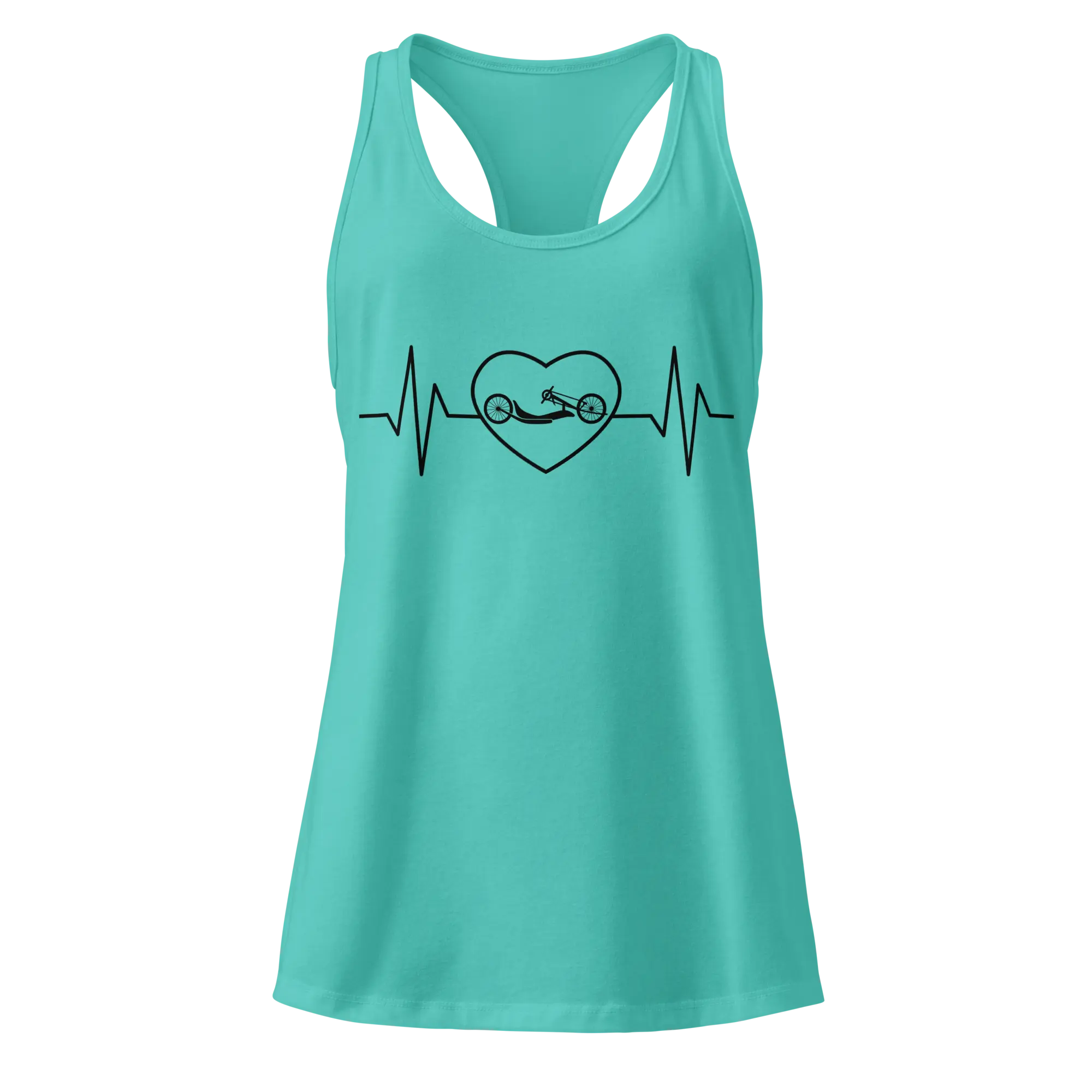 Handcycling Heartbeat Women’s Racerback Tank | Minimalist Cycling Top - Cyclist Hive