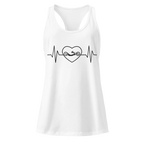 Handcycling Heartbeat Women’s Racerback Tank | Minimalist Cycling Top - Cyclist Hive