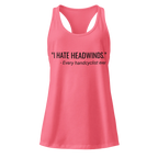 I Hate Headwinds Handcycling Women’s Racerback Tank | Funny Cycling Top - Cyclist Hive