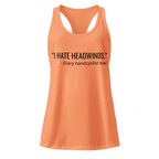 I Hate Headwinds Handcycling Women’s Racerback Tank | Funny Cycling Top - Cyclist Hive