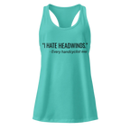 I Hate Headwinds Handcycling Women’s Racerback Tank | Funny Cycling Top - Cyclist Hive