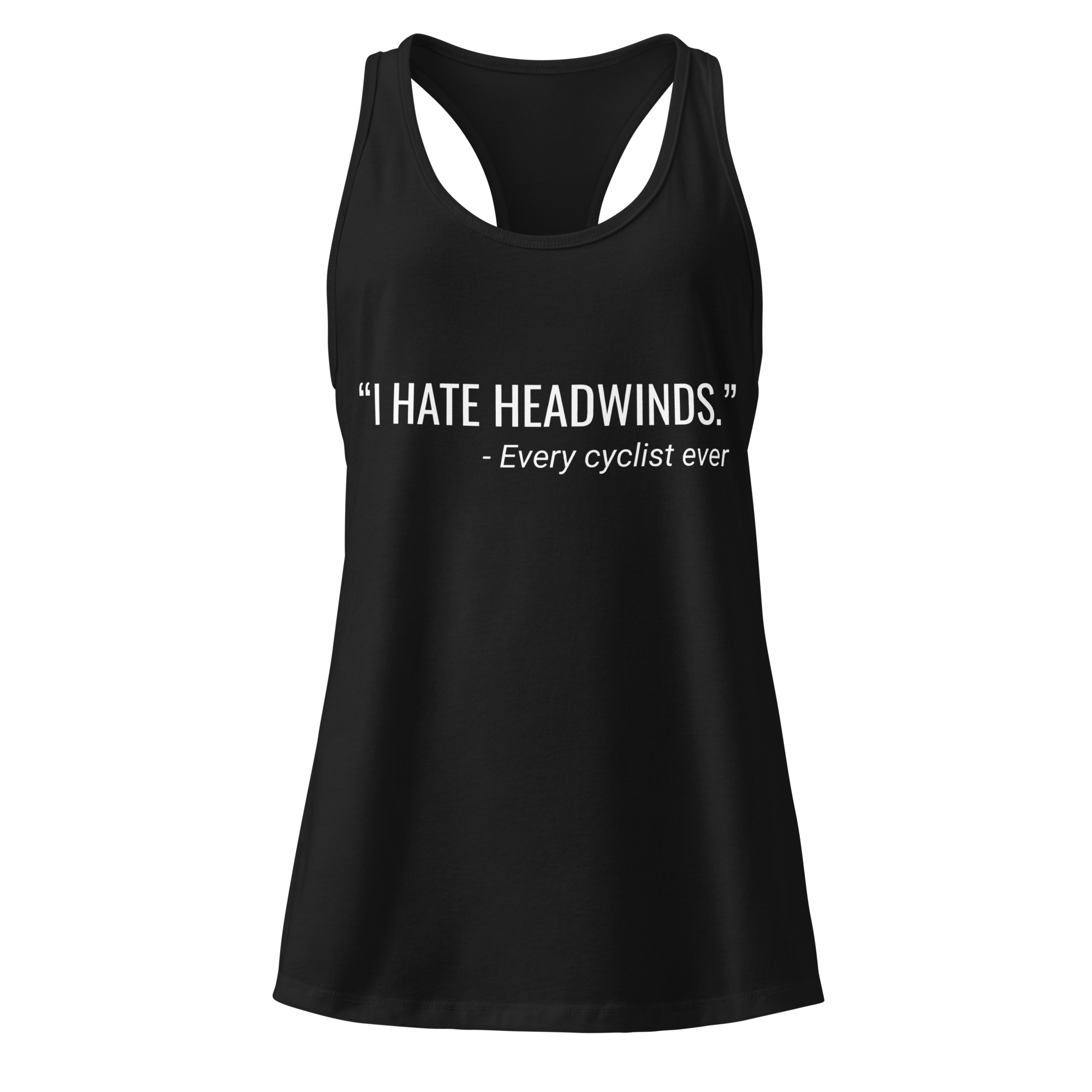 I Hate Headwinds | Women’s Cycling Racerback Tank  Black / 2XL Cyclist Hive