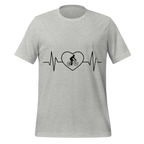 Male Cyclist Heartbeat Men’s T-Shirt | Minimalist Bike Lover Tee -  Athletic Heather / XS Cyclist Hive