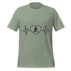 Male Cyclist Heartbeat Men’s T-Shirt | Minimalist Bike Lover Tee -  Sage / XS Cyclist Hive