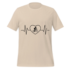 Male Cyclist Heartbeat Men’s T-Shirt | Minimalist Bike Lover Tee -  Soft Cream / XS Cyclist Hive