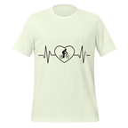 Male Cyclist Heartbeat Men’s T-Shirt | Minimalist Bike Lover Tee -  Citron / XS Cyclist Hive