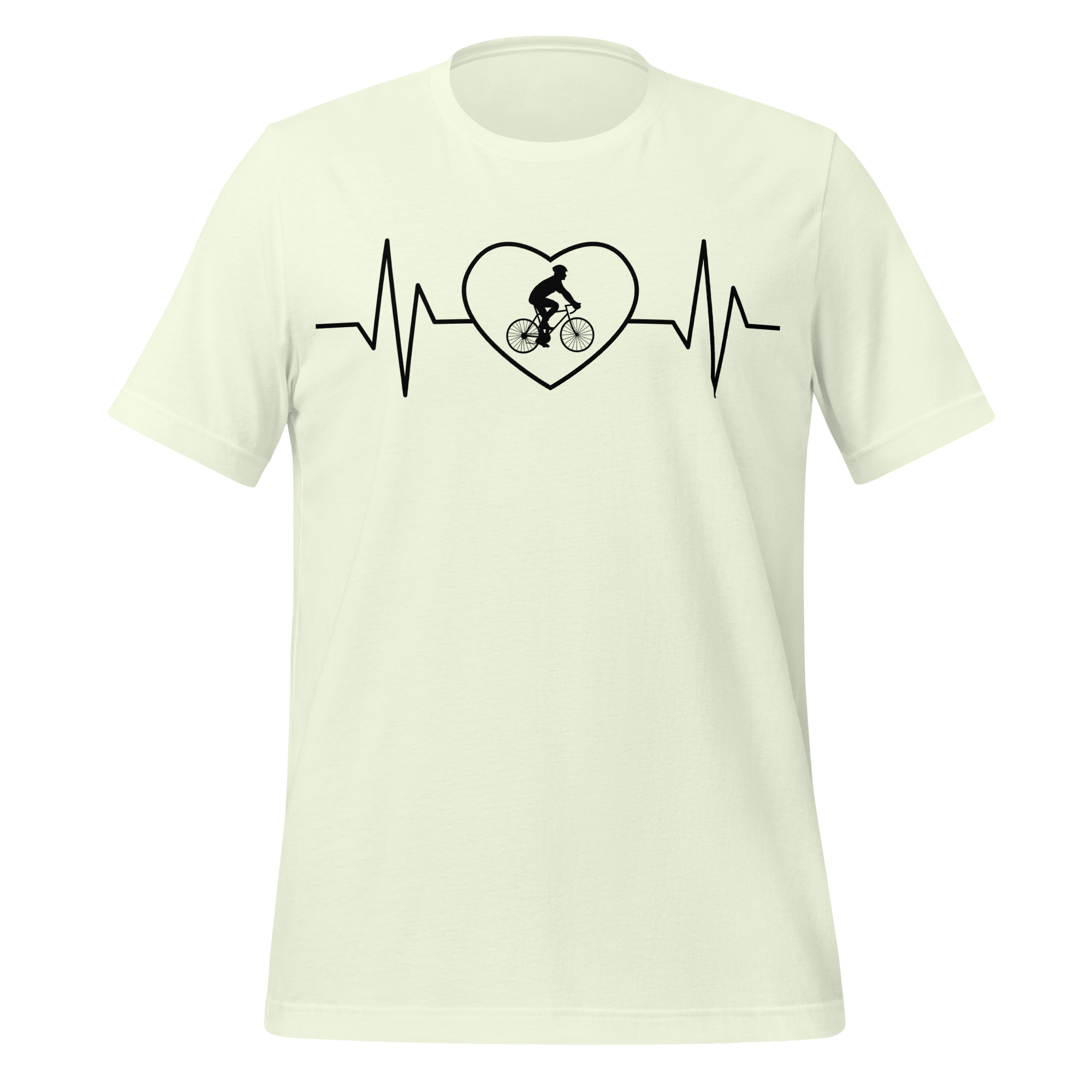 Male Cyclist Heartbeat Men’s T-Shirt | Minimalist Bike Lover Tee  Citron / XS Cyclist Hive