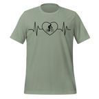 Male Cyclist Heartbeat Men’s T-Shirt | Minimalist Bike Lover Tee - Cyclist Hive