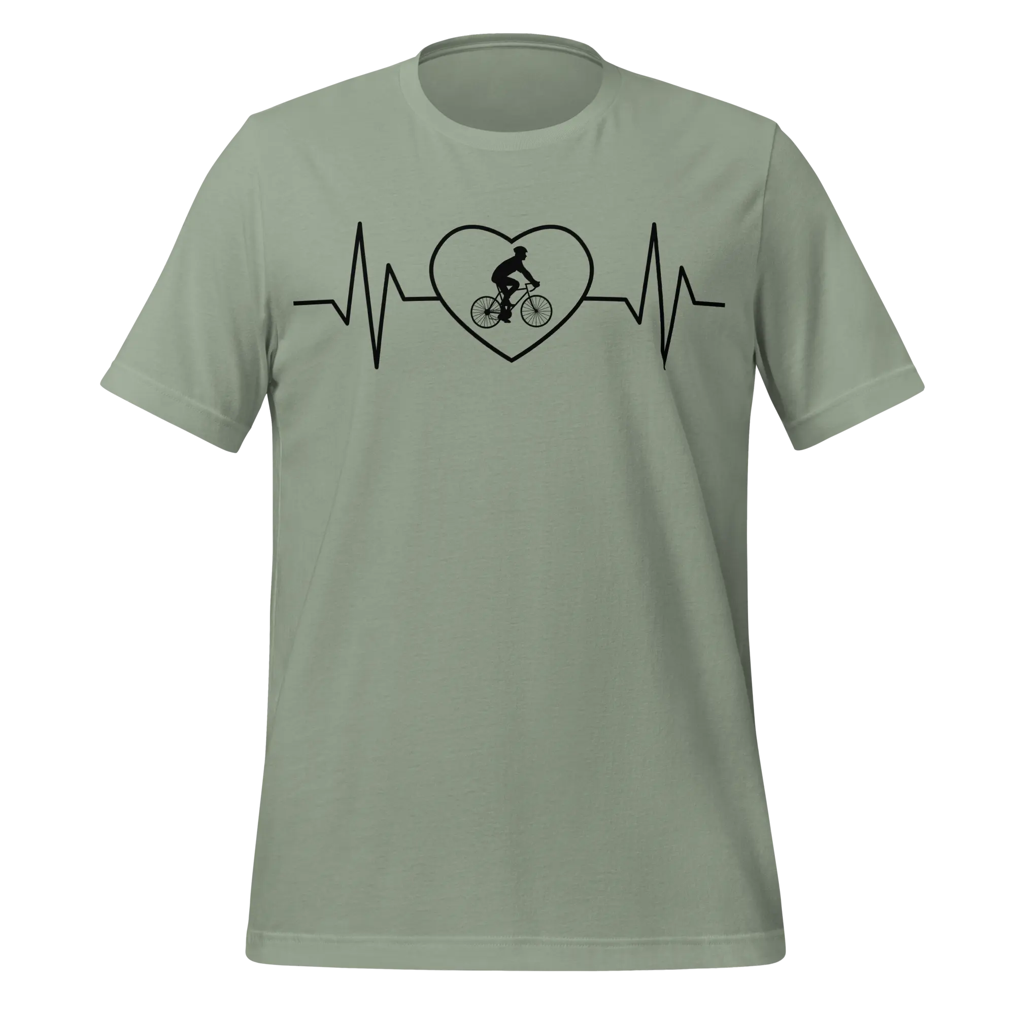 Male Cyclist Heartbeat Men’s T-Shirt | Minimalist Bike Lover Tee - Cyclist Hive