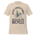 Never Underestimate an Old Guy on a Bicycle | Funny Cycling T-Shirt - Cyclist Hive