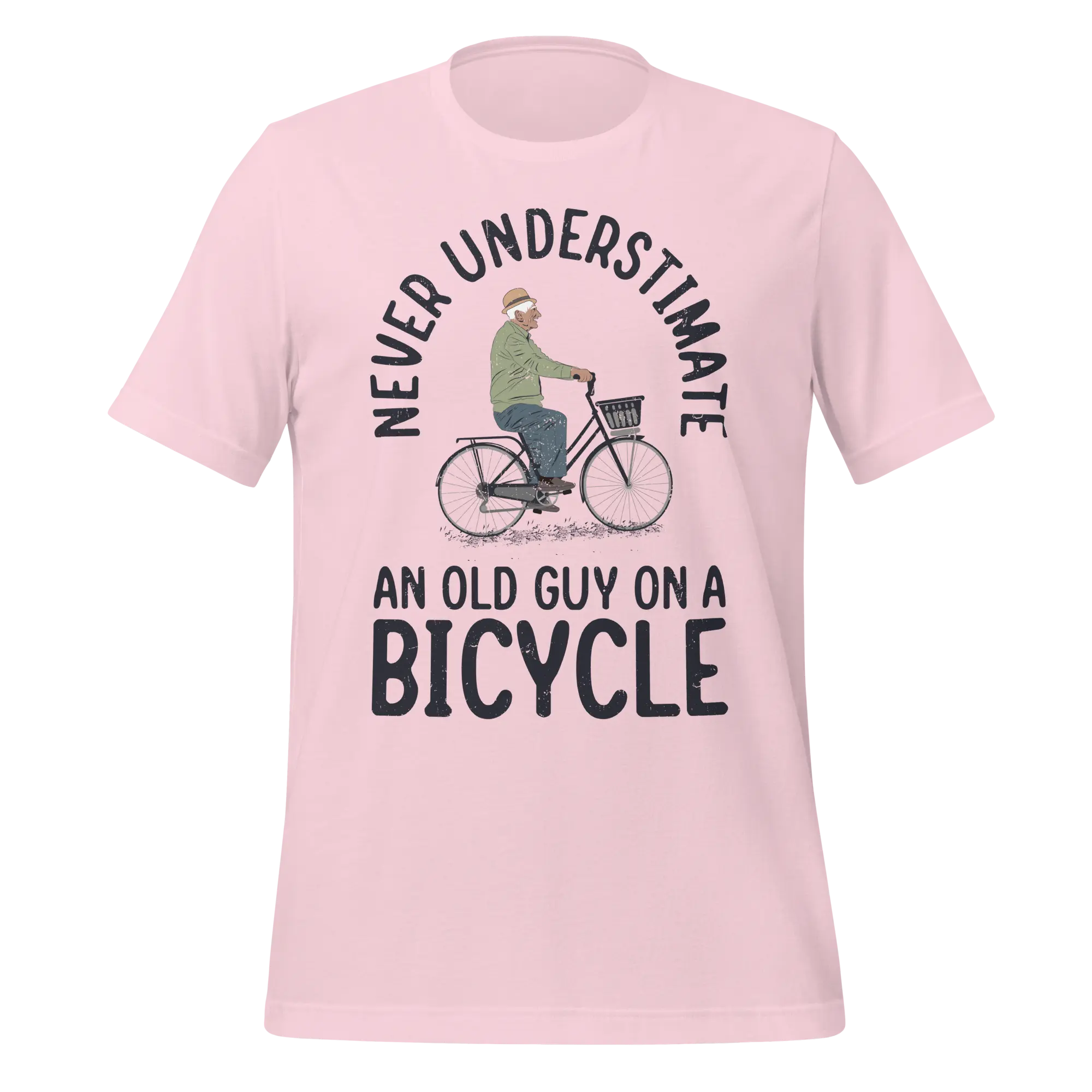 Never Underestimate an Old Guy on a Bicycle | Funny Cycling T-Shirt - Cyclist Hive