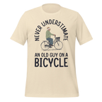 Never Underestimate an Old Guy on a Bicycle | Funny Cycling T-Shirt - Cyclist Hive