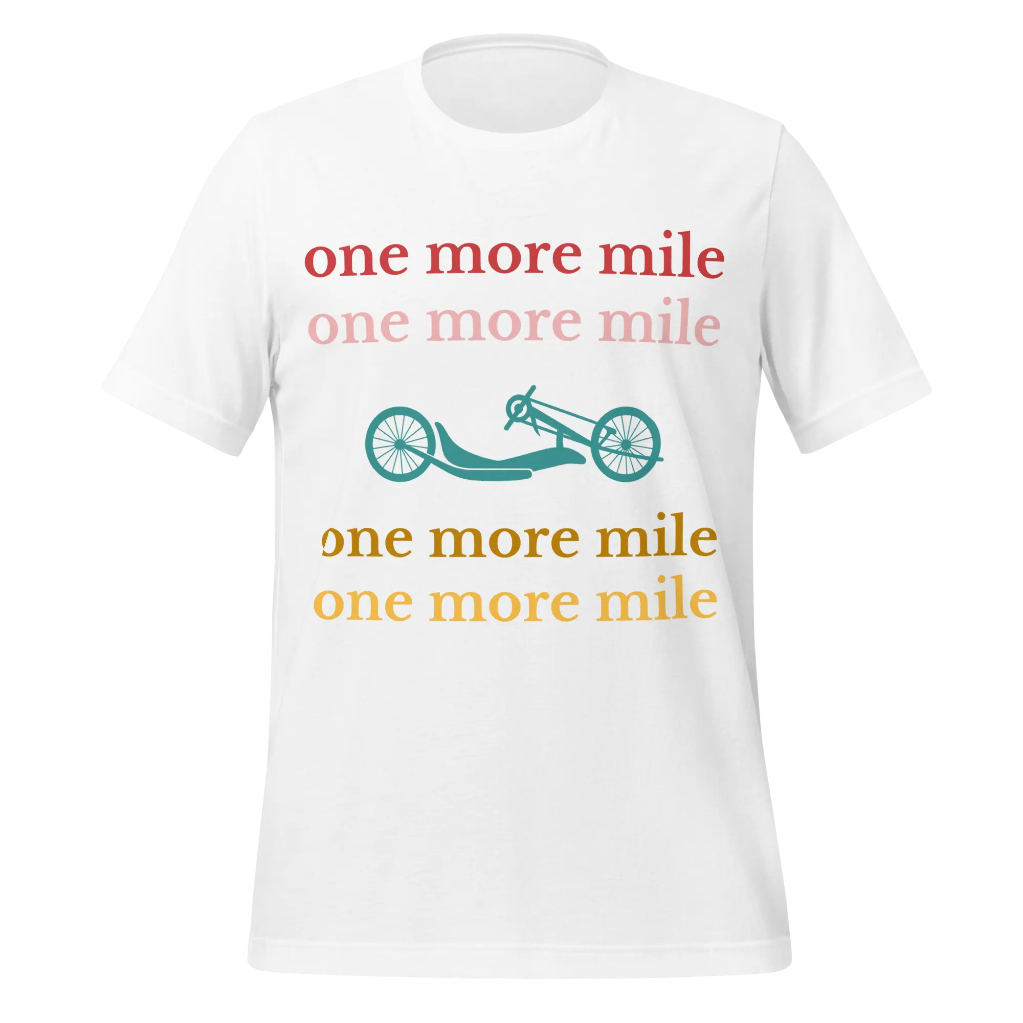 One More Mile Handcycling T-Shirt | Motivational Cycling Tee - Cyclist Hive