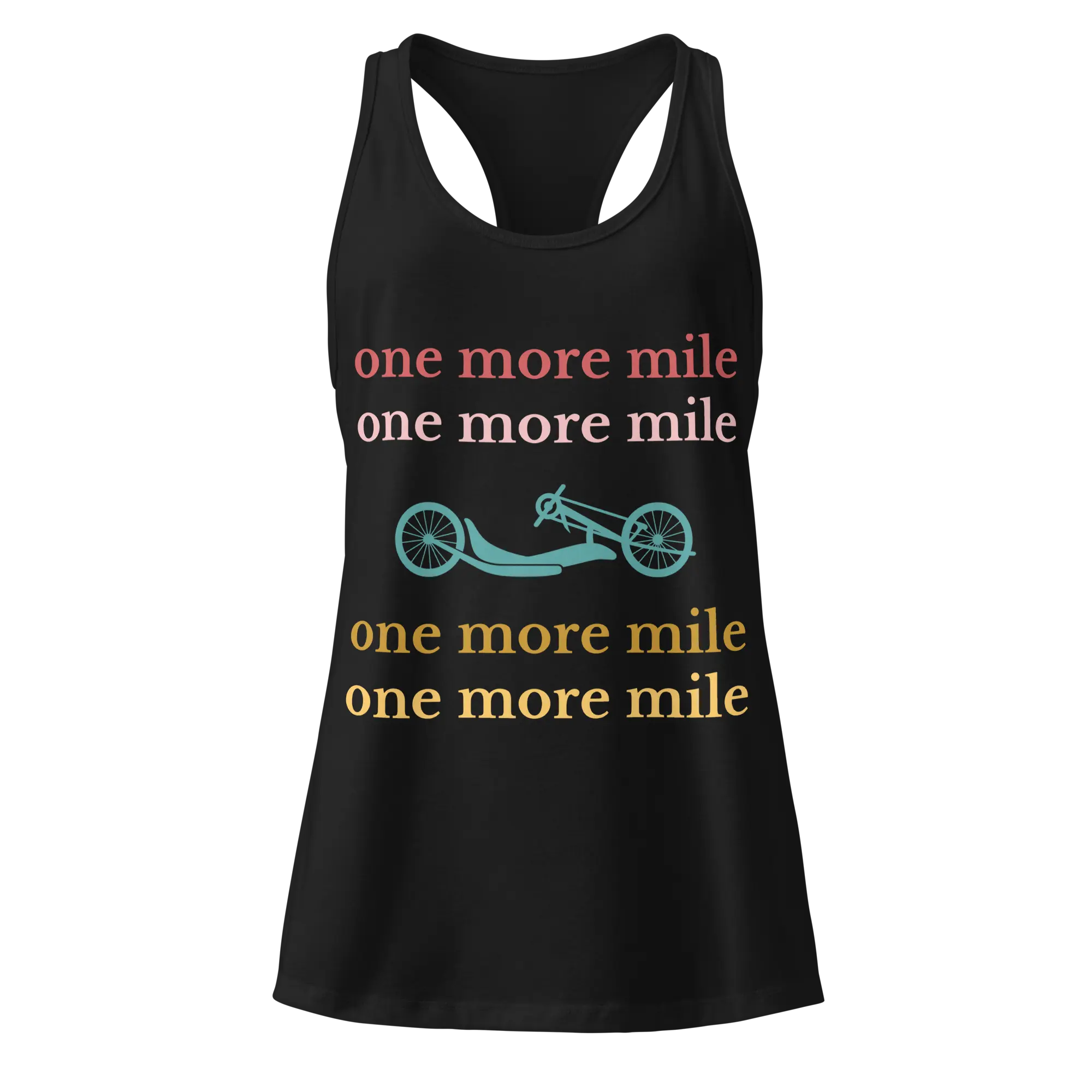 One More Mile Handcycling Women’s Racerback Tank | Motivational Cycling Top - Cyclist Hive
