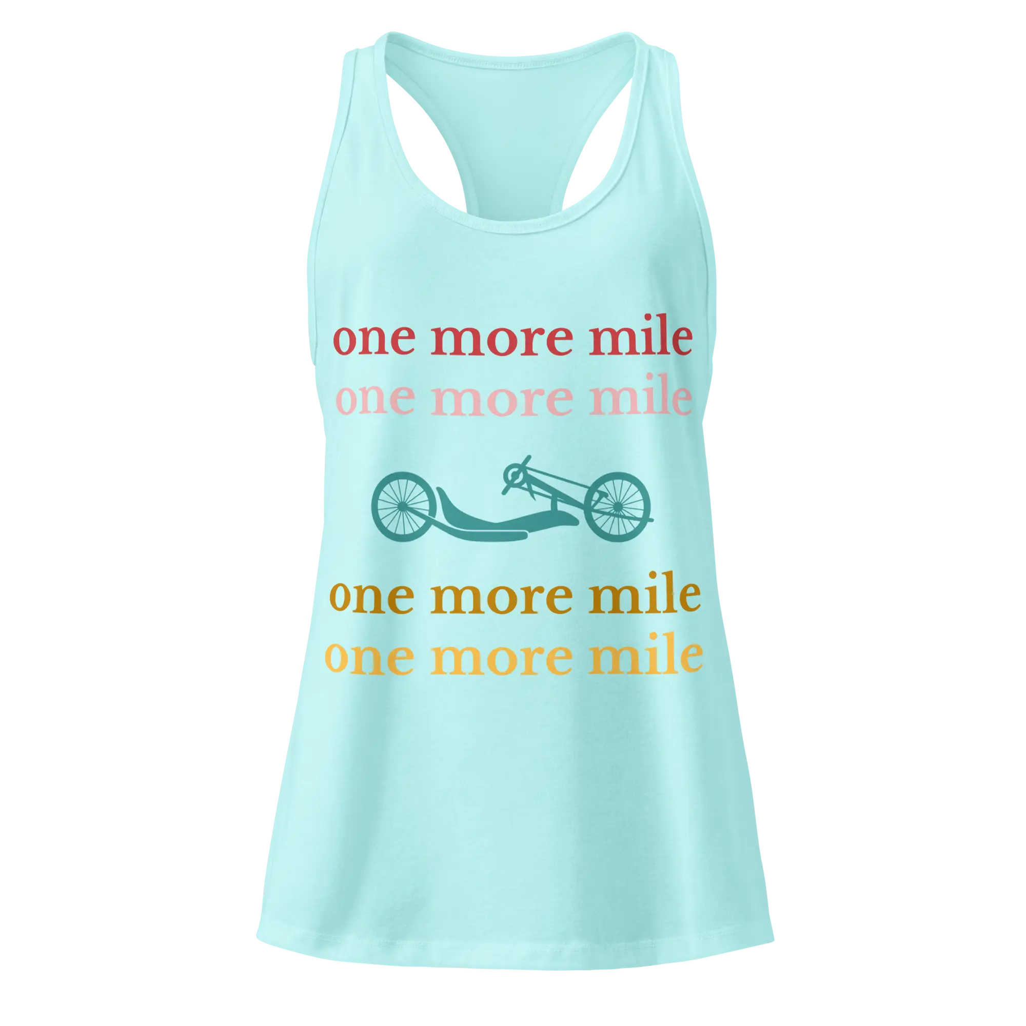 One More Mile Handcycling Women’s Racerback Tank | Motivational Cycling Top - Cyclist Hive